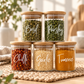 Custom Spice Jar Labels – Self Apply Decals