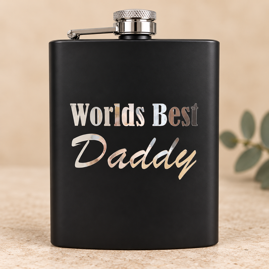 World’s Best Daddy Personalised Hip Flask