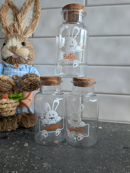 Easter Jars with Cork Lids