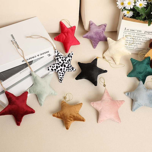 Hanging Velvet Star Decoration