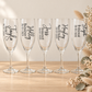 Personalised Bridal Party Champagne Flute – Name, Title & Date