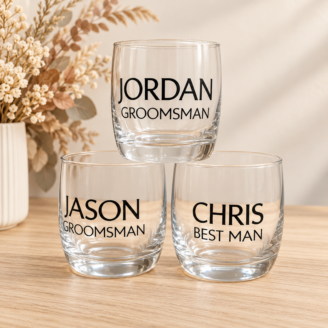 Personalised Bridal Party Bourbon Glass