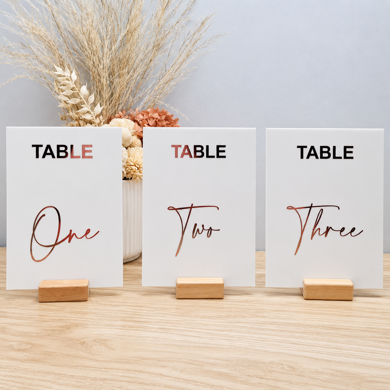 Modern Acrylic Table Numbers