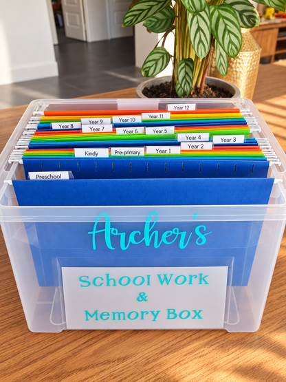 Personalised School Work & Memory Box