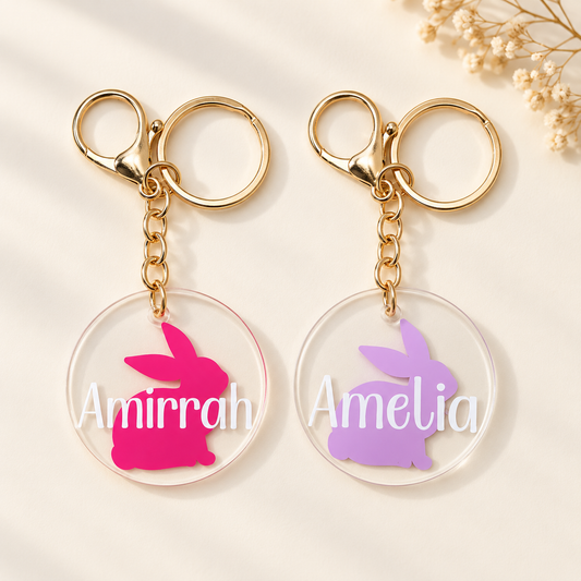 Personalised Bunny Keychain