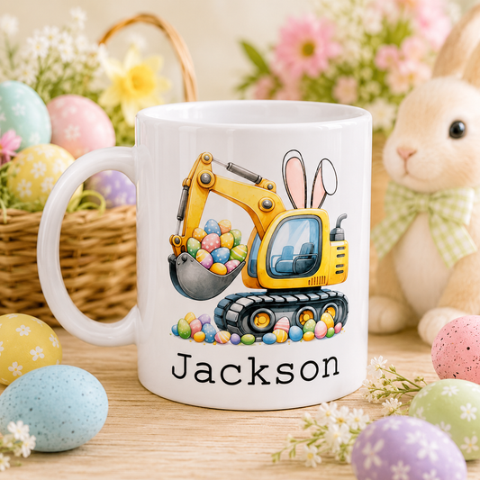 Easter Digger Personalised Mug
