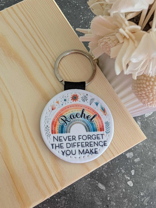 Round Difference you Make Keyring