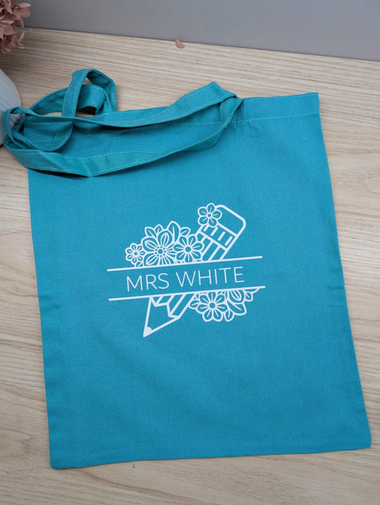 Tote Bag - Floral Pencil
