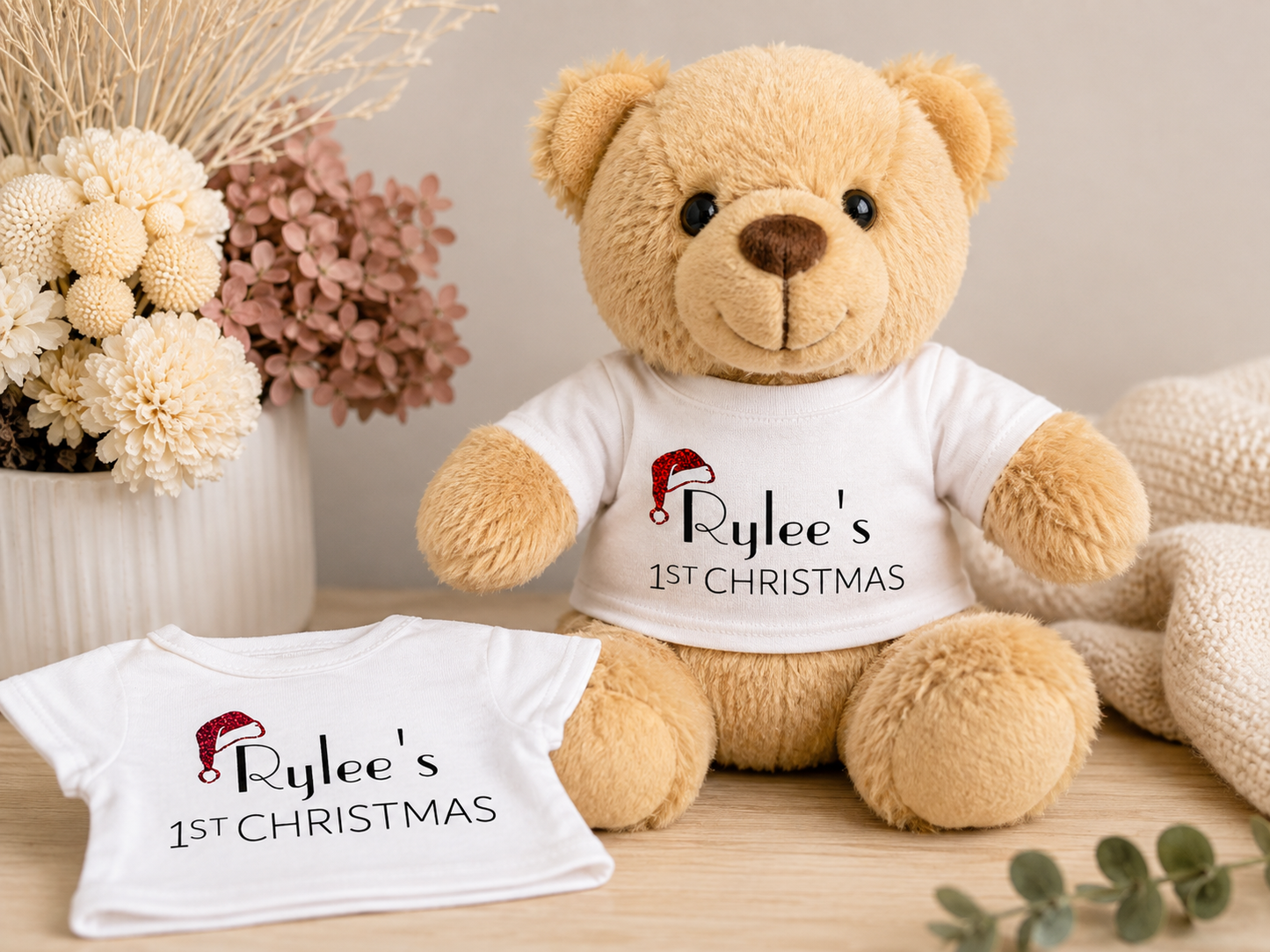 Personalised First Christmas Teddy Bear