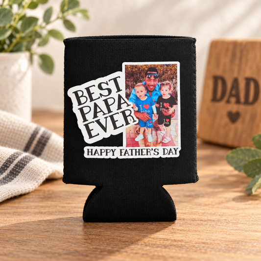 Personalised Best Ever Photo Stubby Holder