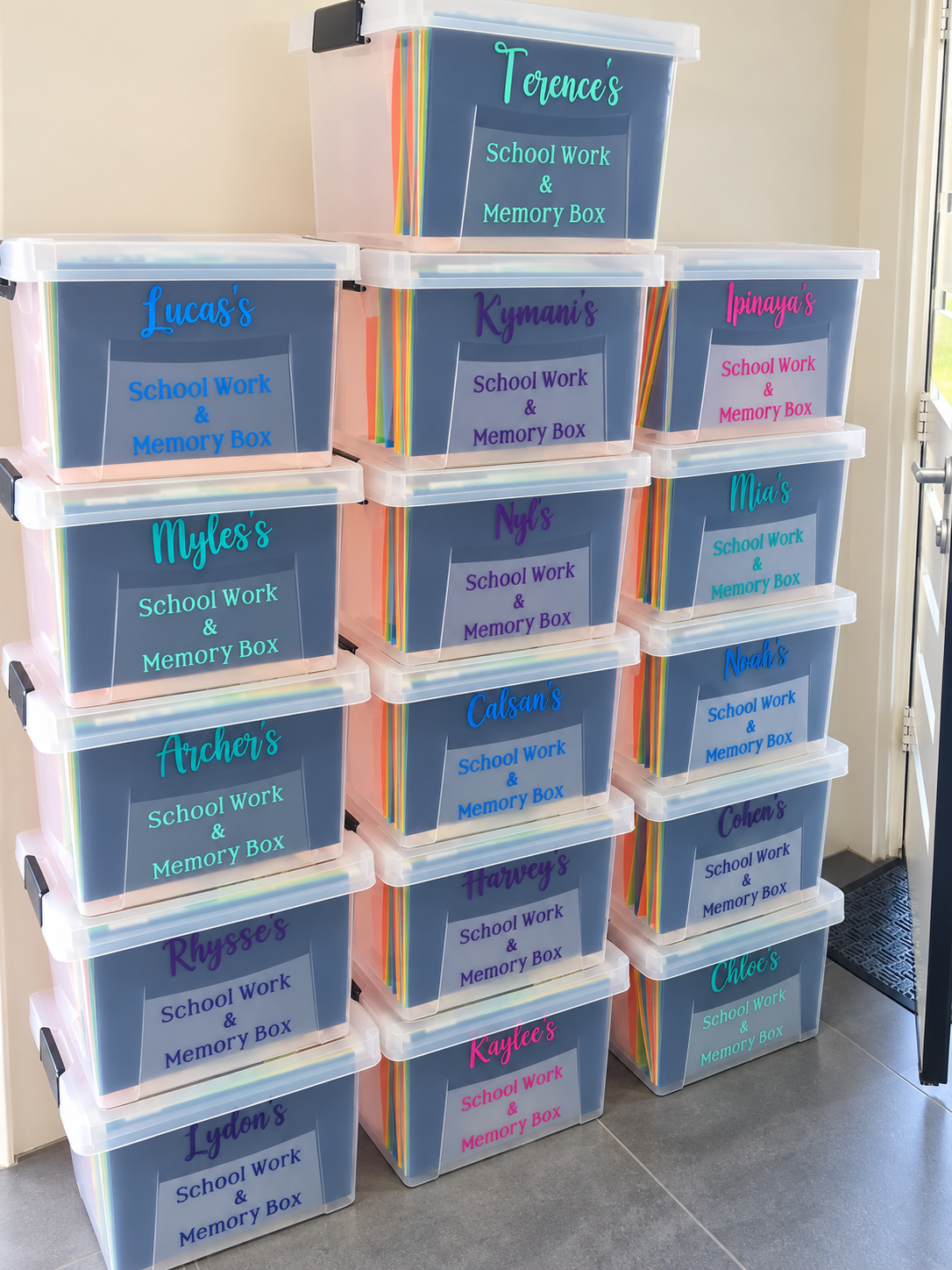 Personalised School Work & Memory Box