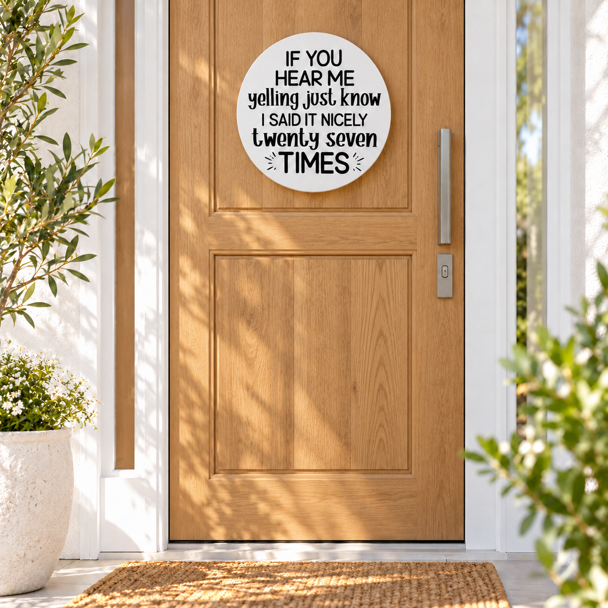 If You Hear Me Yelling Funny Door Sign – 30cm