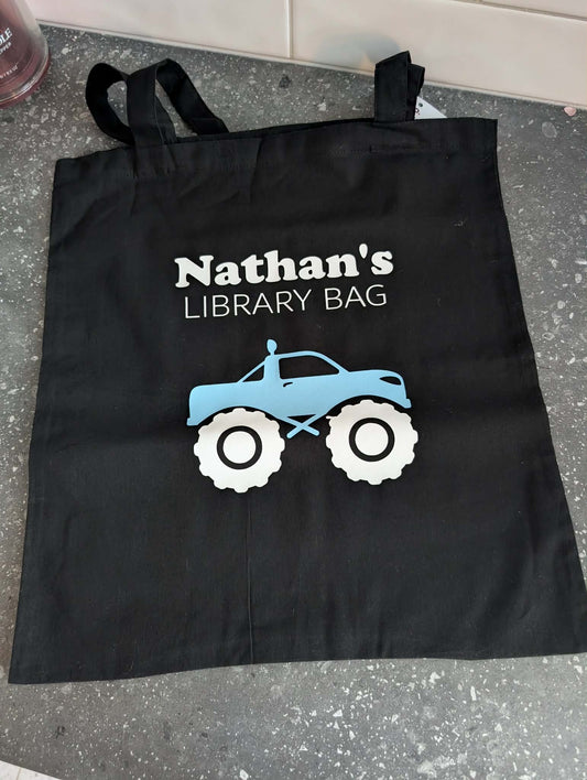 Monster Truck Library Bag