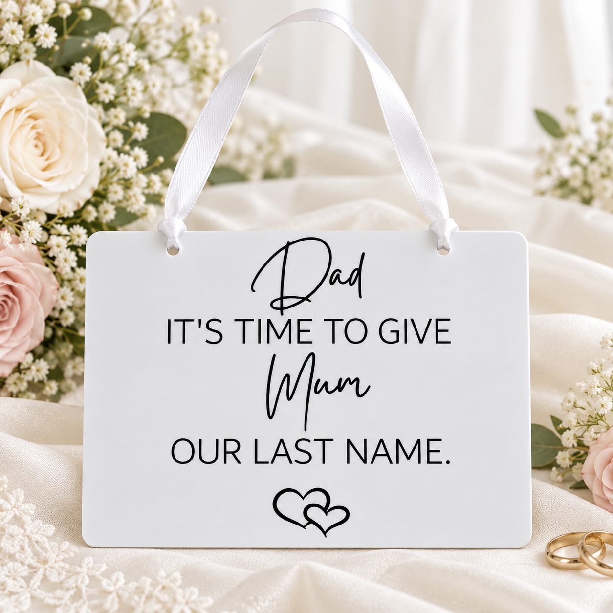 Personalised Page Boy Wedding Sign