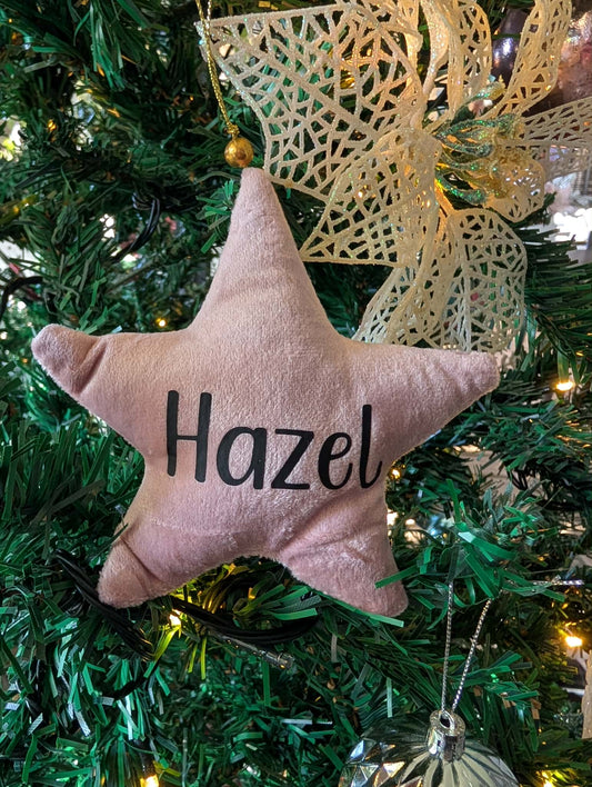 Hanging Velvet Star Decoration