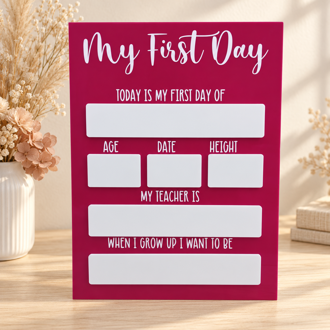 First & Last Day Board – Classic Design