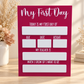 First & Last Day Board – Classic Design