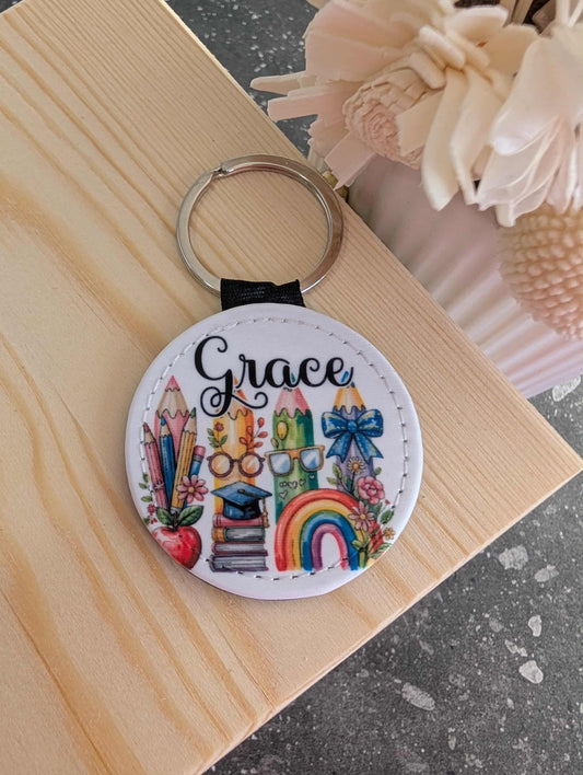 Round Education Pencil Keyring