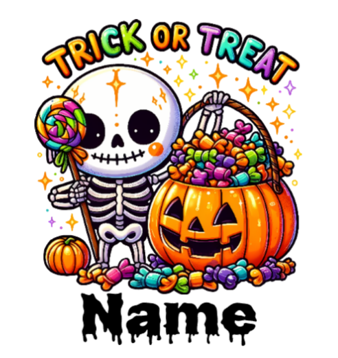 Personalised Halloween Trick or Treat Tote Bag