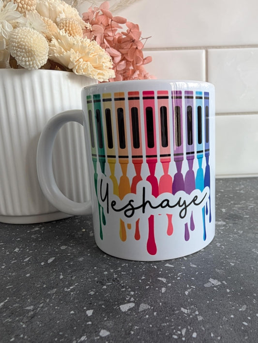 Rainbow Crayon Mug