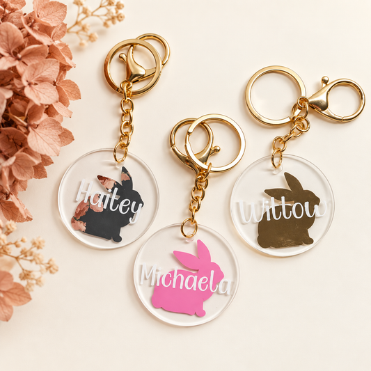 Personalised Bunny Keychain
