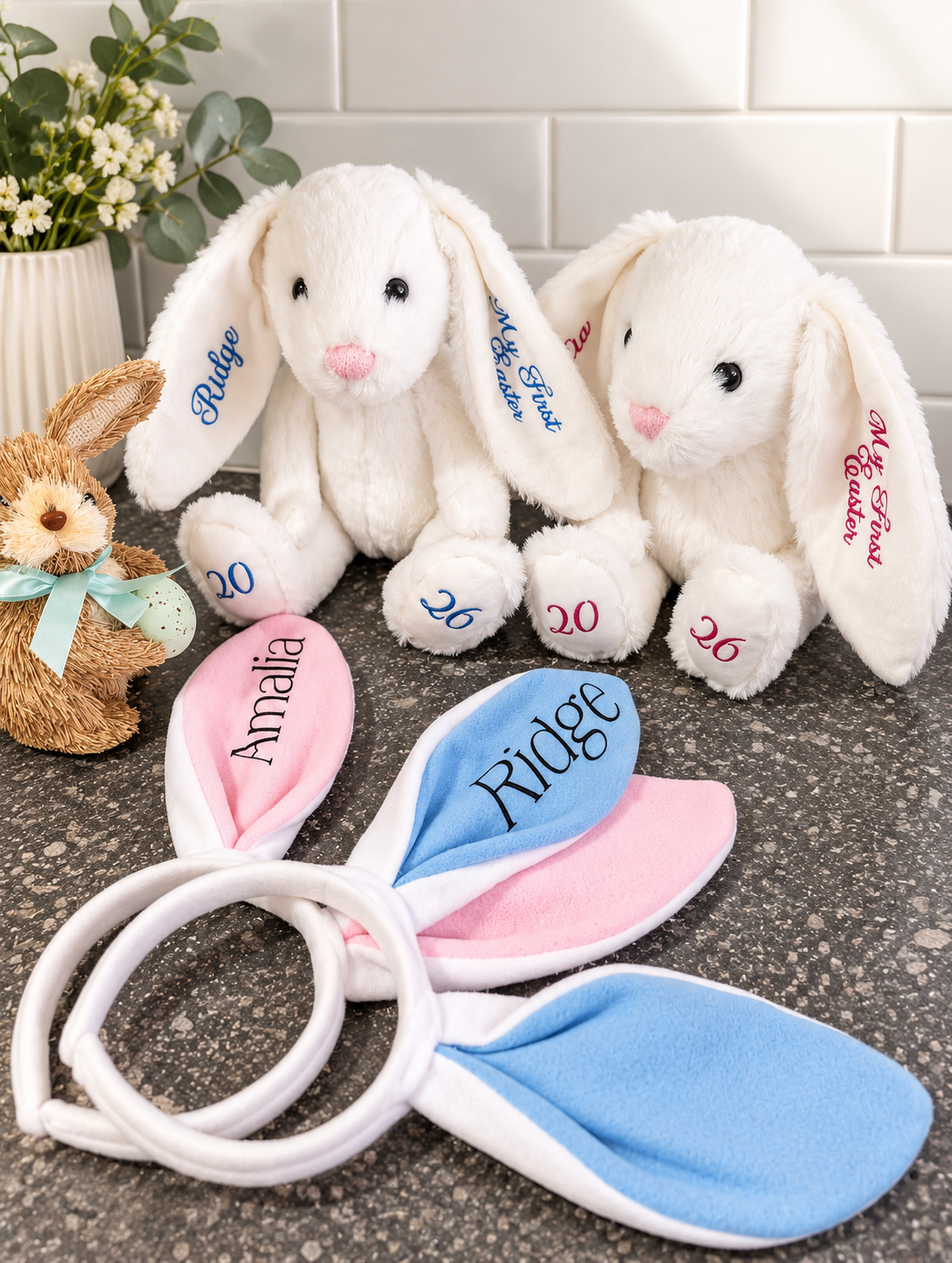 Personalised Plush Sitting Bunny