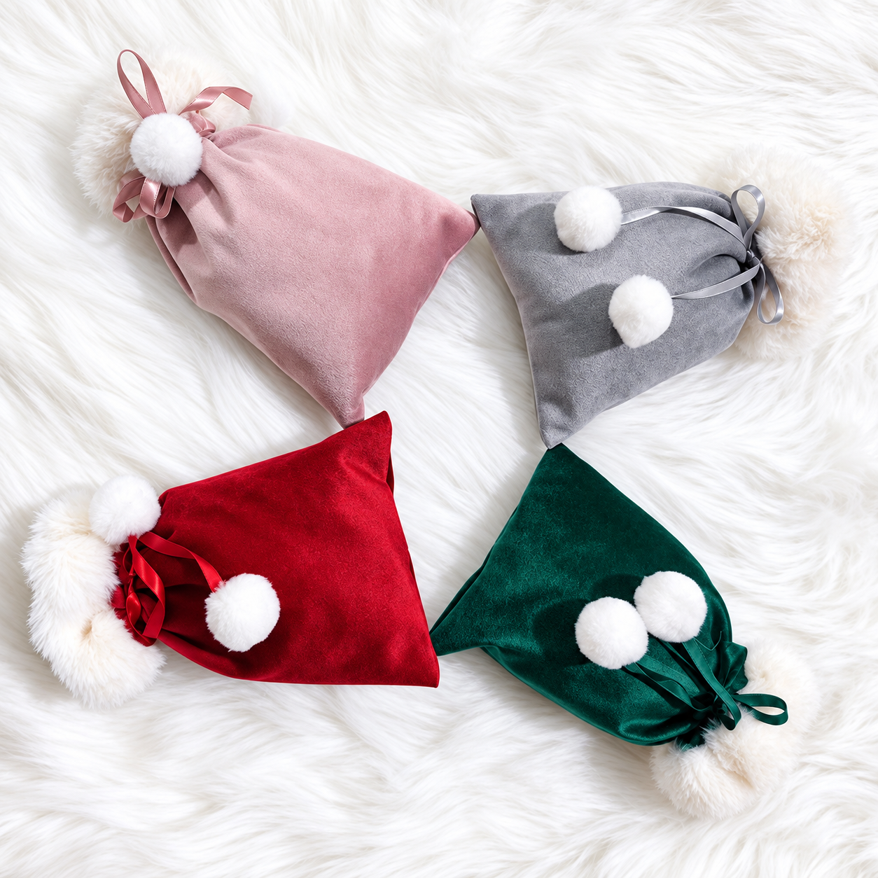 Personalised Mini Pom Pom Santa Sack