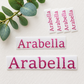 Personalised Name Stickers – Self Apply Vinyl Decals
