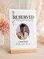 Personalised Reserved Seat Memorial Sign