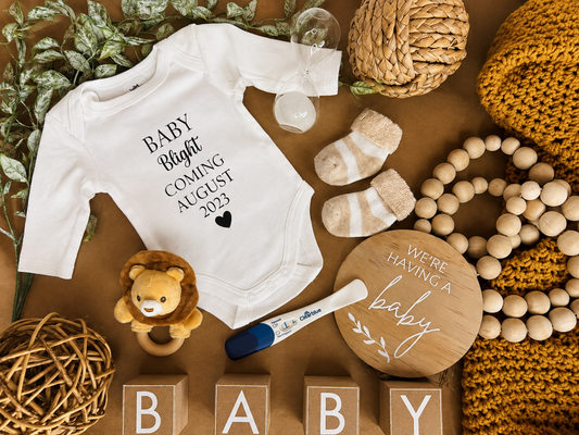Personalised Baby Announcement Onesie