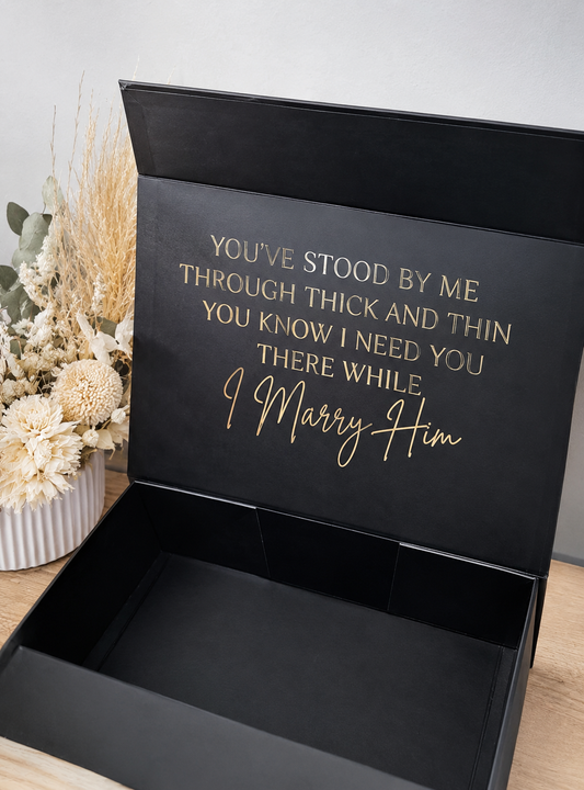 “You’ve Stood By Me” Personalised Wedding Magnetic Gift Box