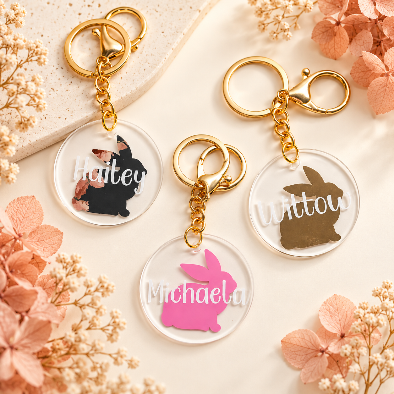 Personalised Bunny Keychain