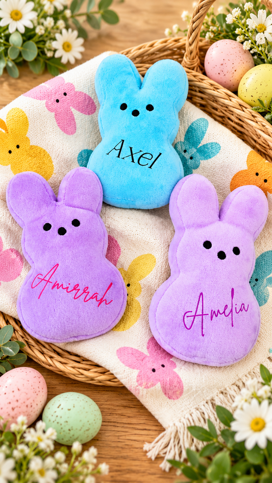Personalised Easter Peep Plush Bunny
