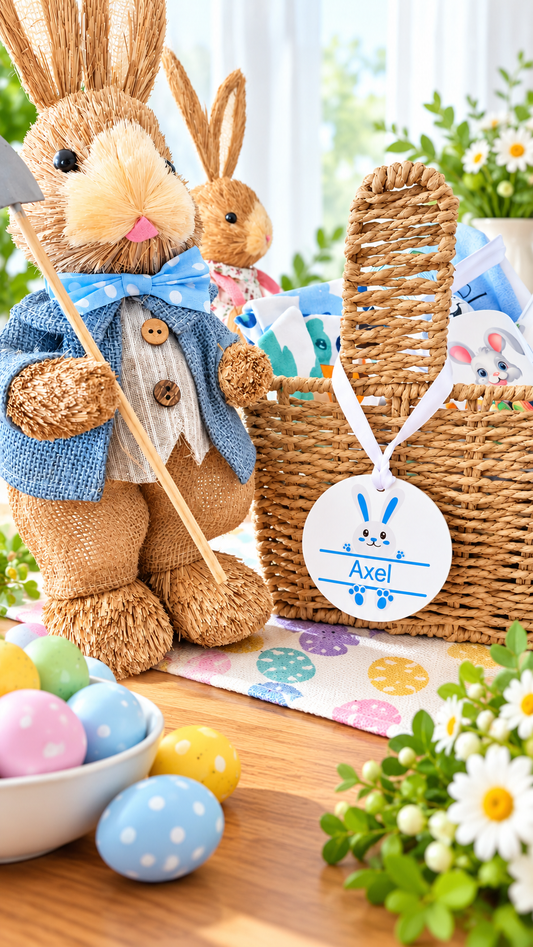 Personalised Boys Monogram Easter Bag Tag