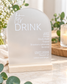 A4 Personalised Let's Drink Sign – Wedding & Event Drinks Menu