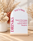 A4 Personalised Drinks List Sign – Wedding &amp; Event Bar Menu