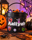 Personalised Halloween Bucket Name Decals