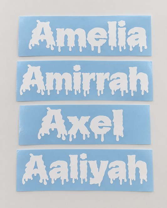 Personalised Halloween Bucket Name Decals