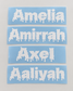 Personalised Halloween Bucket Name Decals