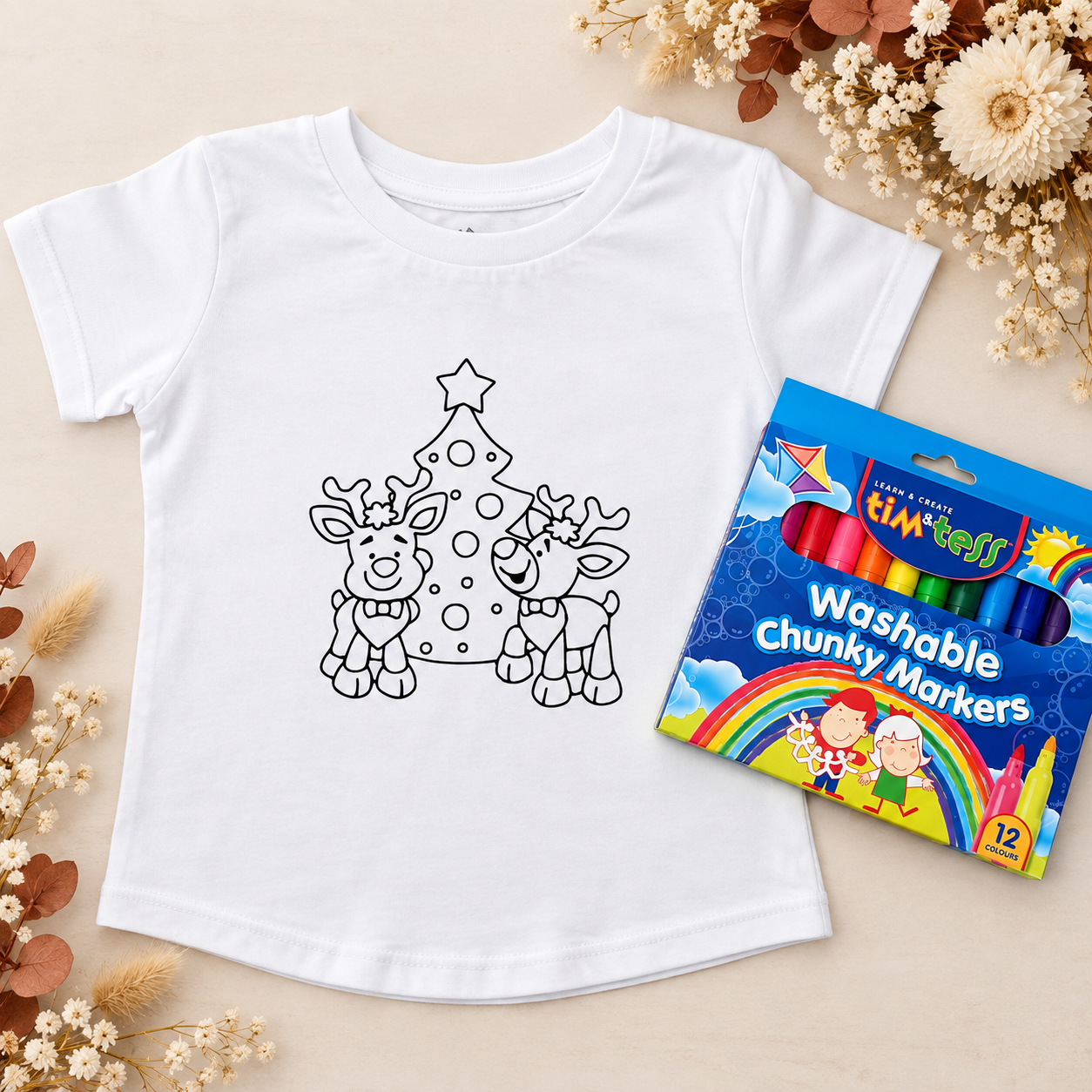 Christmas Colour & Wash T-Shirt