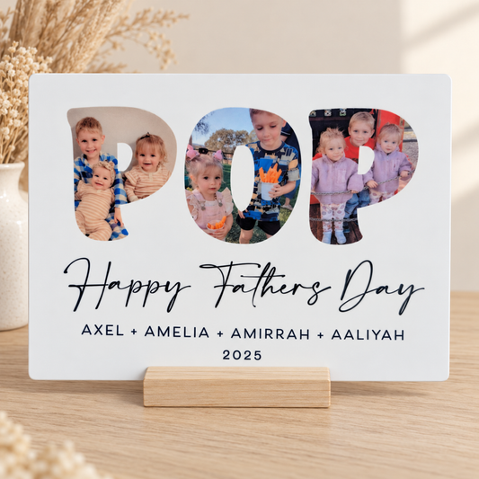 Happy Father's Day Photo Collage Plaque