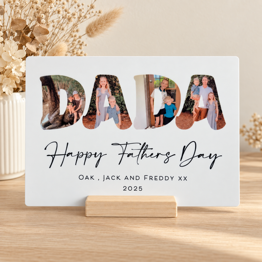 Happy Father's Day Photo Collage Plaque