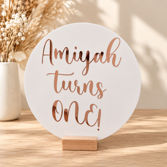 Personalised Birthday Round Acrylic Sign