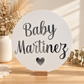 Personalised Baby Shower Round Sign