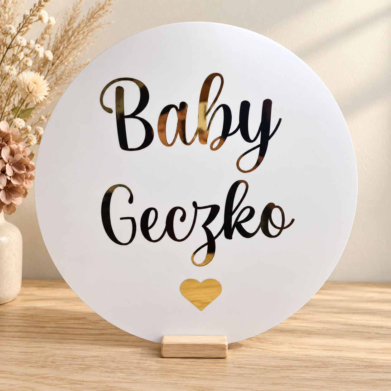 Personalised Baby Shower Round Sign
