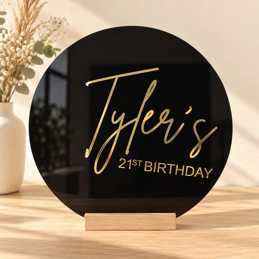 Personalised Birthday Round Sign