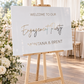 Personalised Wedding Welcome Signs
