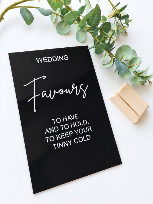 Wedding Favours Signs