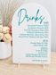 A4 Personalised Drinks Sign – Wedding & Event Drinks Menu