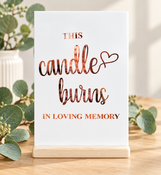 Memorial Candle Signs